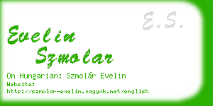 evelin szmolar business card