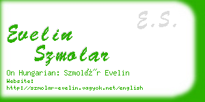 evelin szmolar business card